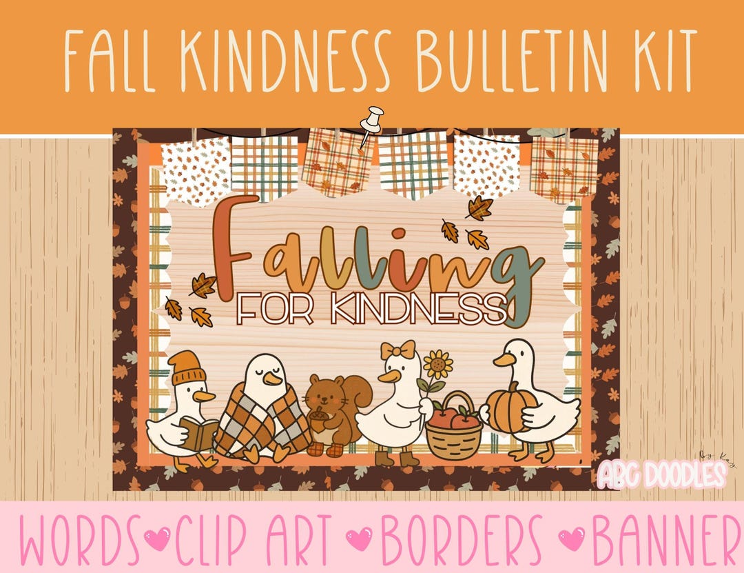 Kindness Fall Bulletin Board Kit | Christian Classroom Decor | Fall for ...