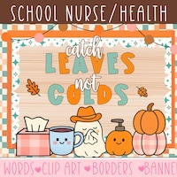 First Aid Bulletin Board Kit: School Nurse Office Decor (PDF Printable ...