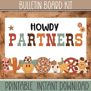Howdy Partners Bulletin Board Kit: Retro Western Classroom Decor