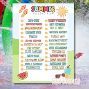SUMMER BUCKET LIST | Summer bucket list ideas | Summer activities for kids | Printable bucket list