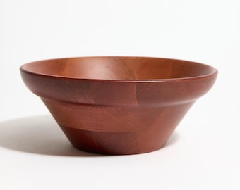 Vintage Hand-Turned Japanese Wood Bowl with Smooth Finish ~ Minimalist Catchall ~ Warm Reddish Grain ~ Small Valet Dish ~ Modern Accent