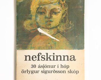 Faces From the Far North ~ Portrait Drawings of Icelanders & Greenlanders by Orlyg Sigurdsson ~ Leiftur Iceland 1973 ~ Large-Format Art Book