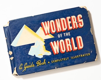 Vintage Wonders of the World Guide Book ~ Whitman Pocket Guide ~ Small Illustrated Travel History