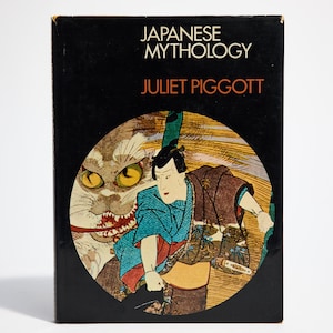 Japanese Mythology Hardcover Book by Juliet Piggott ~ Printed in Italy in 1969 ~ Illustrated ~ Yellow Cover ~ Over 100 Illustrations