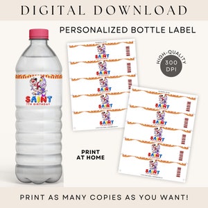 Amazing Digital Circus Bottle Label Personalized Pomni Printable Birthday Party Favors DIGITAL DOWNLOAD