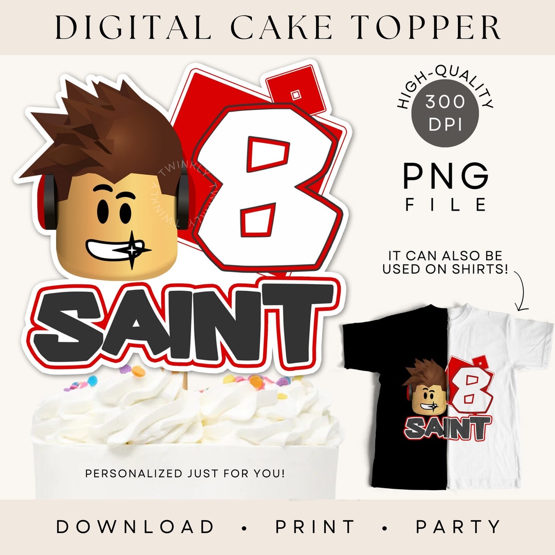 Roblox Boy Cake Topper Shirt Birthday PNG DIGITAL DOWNLOAD Etsy Il 1080xN.5949188463 L4e1