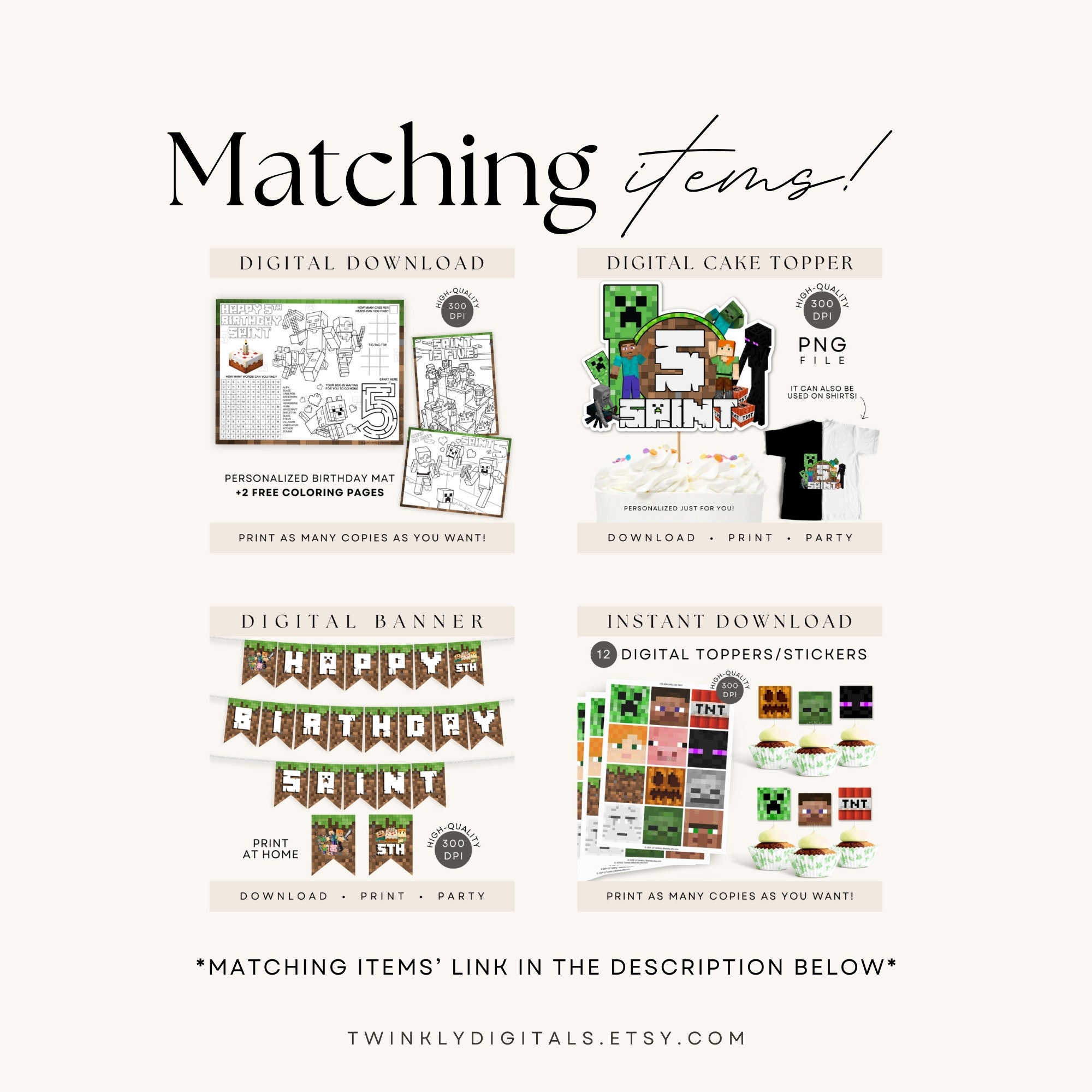 4-in-1 Digital Pixel Gift Tags