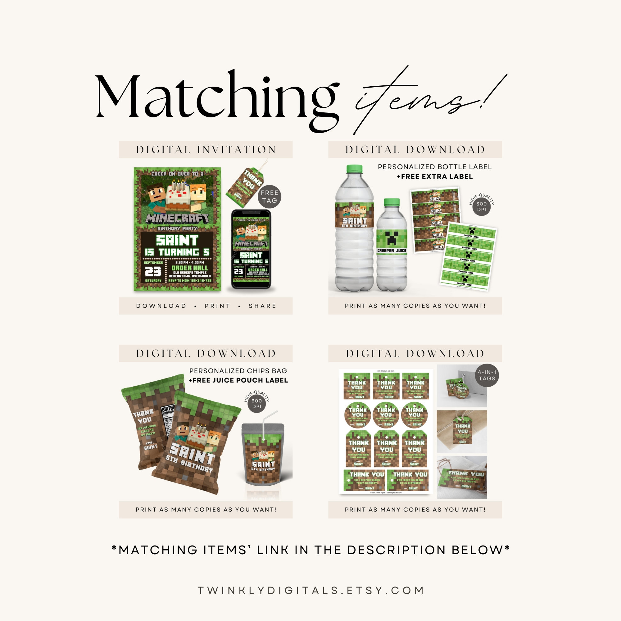 Custom Minecraft Label PDF