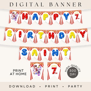 Amazing Digital Circus Banner Party Decor DIGITAL DOWNLOAD