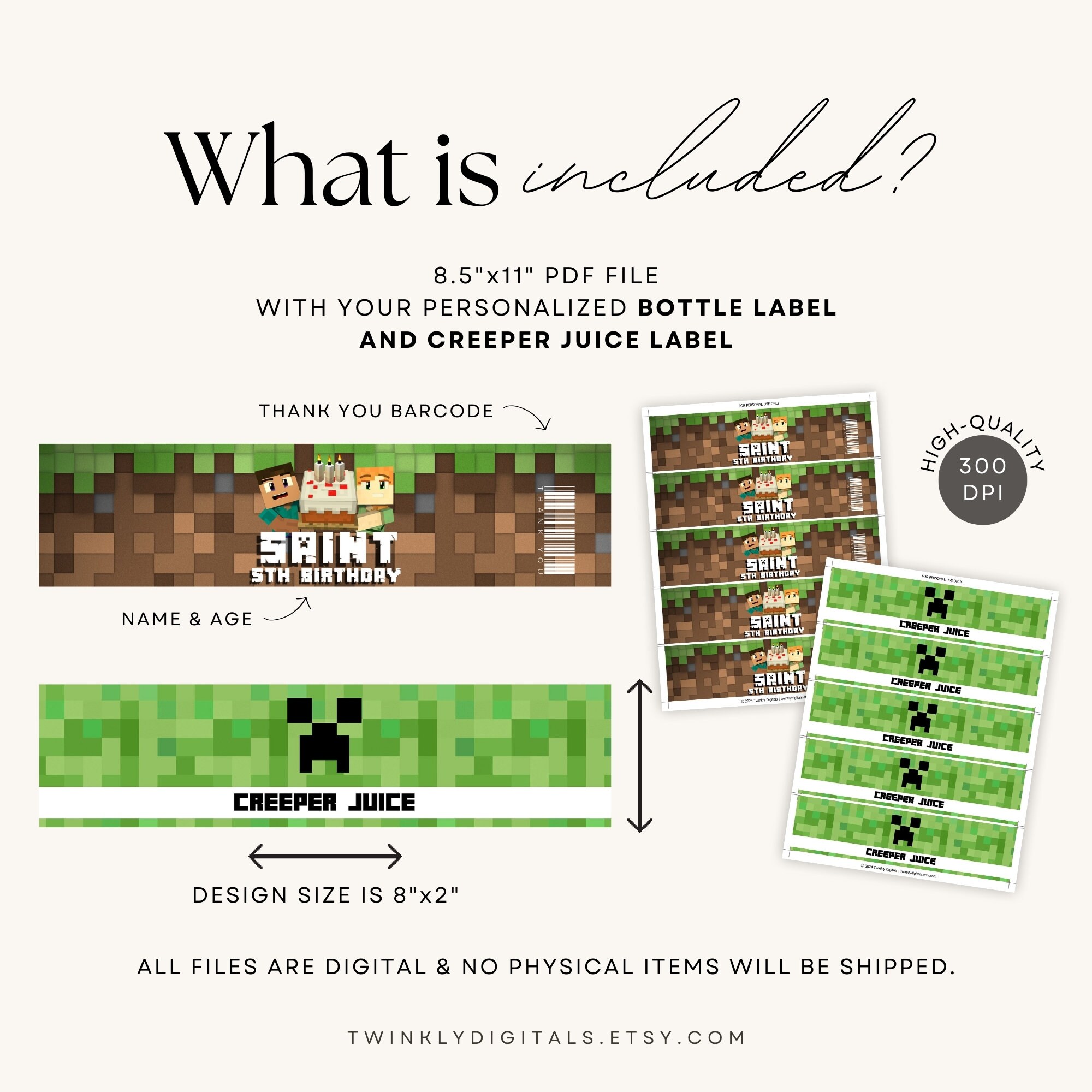 Personalized Favor Labels + Free Tags
