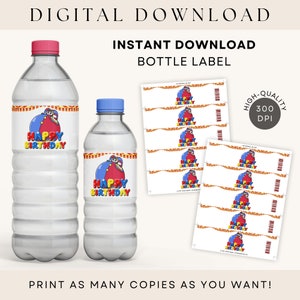 Amazing Digital Circus Bottle Label | INSTANT DOWNLOAD
