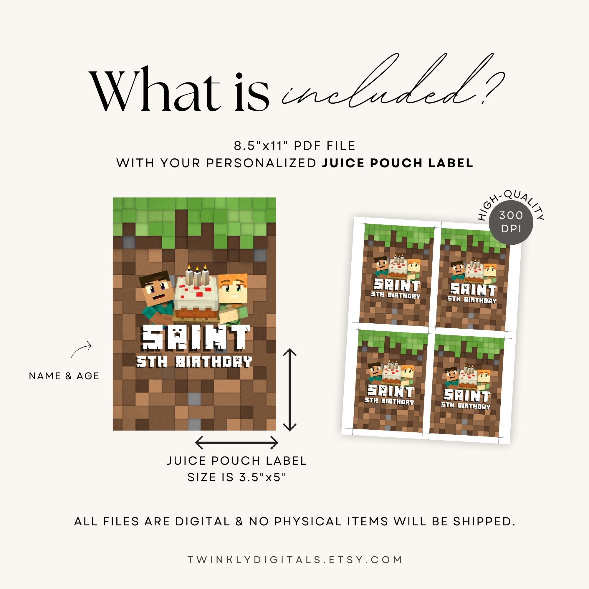 Juice Pouch Tag Template