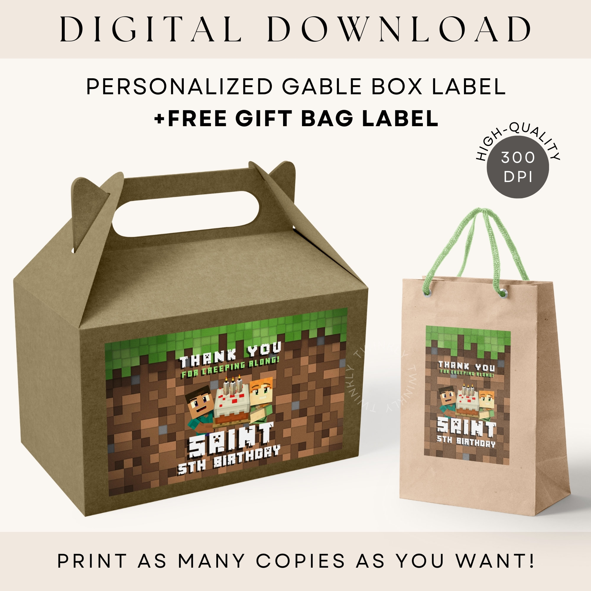 Custom Minecraft Label Set