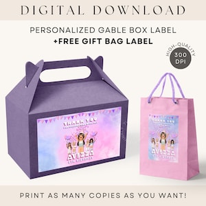 Roblox Girl Gable Box Label | GRATIS Geschenktüten-Etiketten Printable Party Favors DIGITAL DOWNLOAD