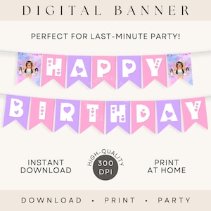 Roblox Girl Birthday Girlande, Party Dekor, SOFORTIGER DOWNLOAD
