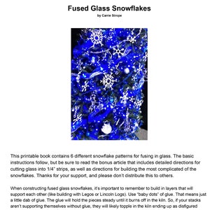 How to Make Fused Glass Snowflakes with Pattern and Directions Part One image 2