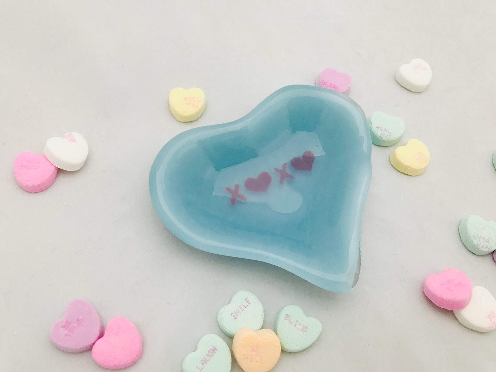 XOXO Candy Heart Ring Dish Etsy