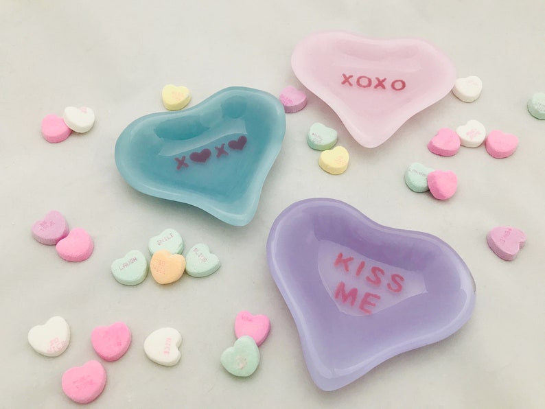 XOXO Candy Heart Ring Dish Etsy