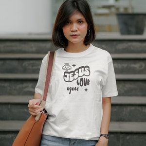 Jesus liebt dich T-Shirt, Frauenkleider, Jesus Shirt, Jesus, christliches Geschenk, christliches Hemd, Jesus-t-stück, christliches t-stück, religiöses Geschenk