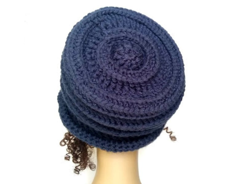 Crochet Hat for Dreads Pattern, Crochet Rasta Top Hat Bucket Hat Pattern with XXL Brim DIY Crochet Hat Instructions Dreadlocks Hat image 6