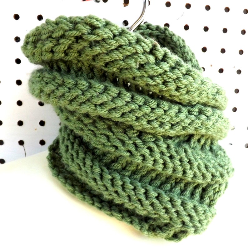 Infinity Scarf Knitting Pattern Using Size 13 Circular Etsy