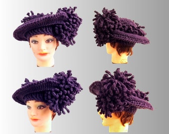 1700er Möbius Häkelmützenmuster für Damen | XXL Wide Brim Derby Tutorial | Vintage-inspiriertes Accessoire | Mittelstufe-Fortgeschritten