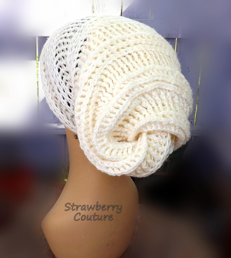 Happy Snail Casual Crocheted Slouchy Beanie Womens Hat In Etsy