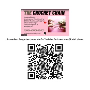 a qr code for the crochet chain