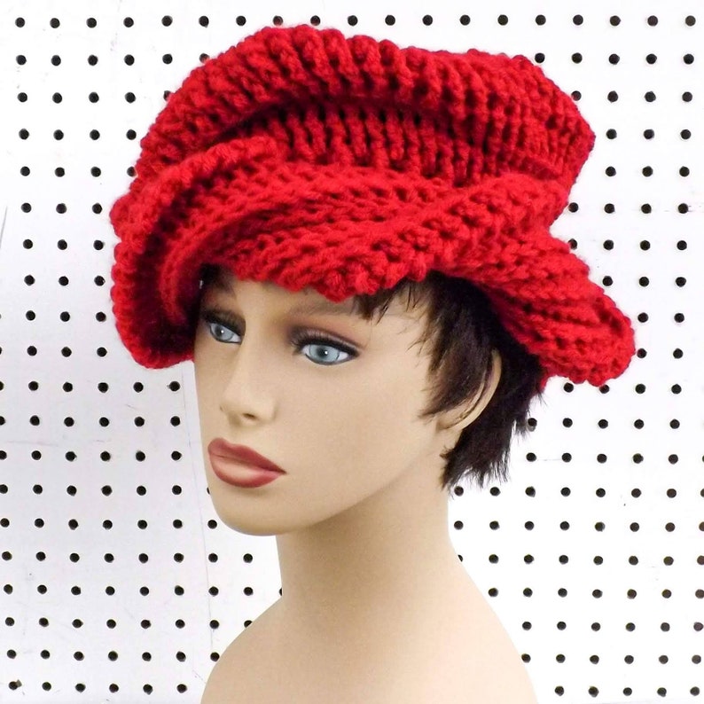 Samantha Slouchy Beanie Hat Crochet Hat Women Autumn Accessories Winter Wonderland Party Cloche Hat 1920s Brim Winter Hat Red Hat Ladies
