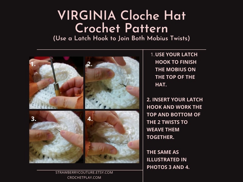 a person is using a latch hook to make a white crocheted hat