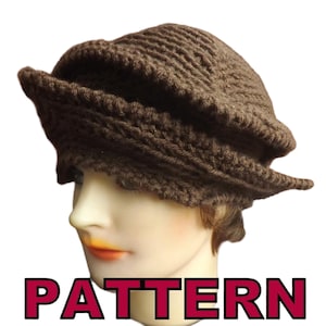 Crochet Cloche Hat Pattern for Women - Crochet Fashion Hat with Flipped Brim, DIY Crochet PDF Download - The Michelle Hat