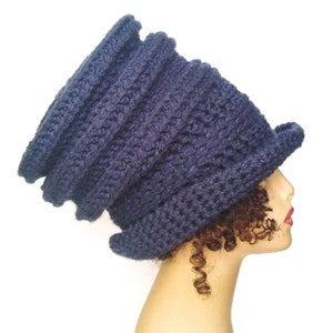 Crochet Hat for Dreads Pattern, Crochet Rasta Top Hat Bucket Hat Pattern with XXL Brim DIY Crochet Hat Instructions Dreadlocks Hat image 2