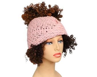 Unique Crochet Dreads Hat Tutorial - Bohemian Messy Bun Beanie Pattern for Women, Thick Curly Hair, Mobius Rasta Style DIY