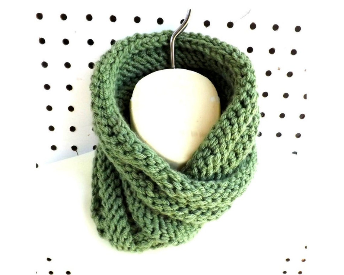 Infinity Scarf Knitting Pattern Using Size 13 Circular Etsy