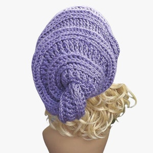 Happy Snail Slouchy Mobius Beanie Crochet Pattern - Trendy Winter Accessory