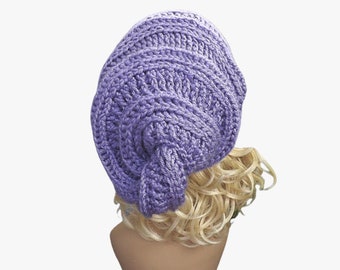 Happy Snail Slouchy Mobius Beanie Crochet Pattern - Trendy Winter Accessory