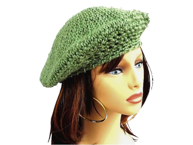 French Artist Beret Crochet Pattern for Chic Style and Elegance Instant Download image 1