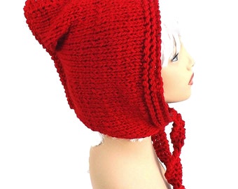 Mermaid Pixie Hood Knitting Pattern - Women's Pointy Winter Hat, DIY Ocean-Inspired Knit Capuche, Unique Handmade Gift