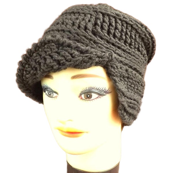 Chemo Comfort Crochet Mobius Hat - Clairisse Cloche with Ear Flap, Warm Winter Headwear Pattern