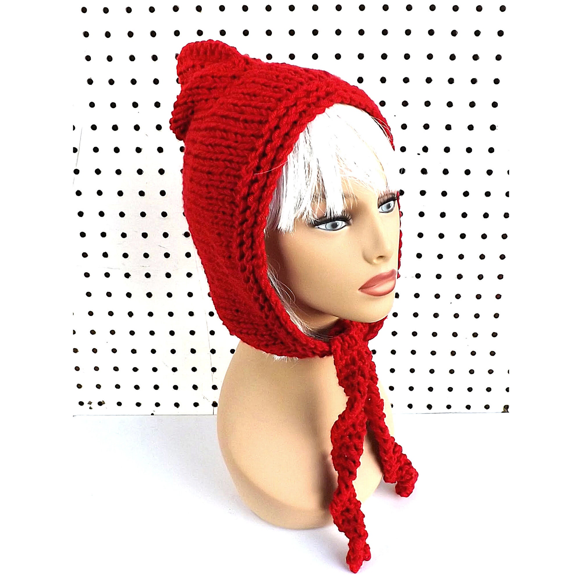 Pointy Knit Hat Knit Elf Hat Pattern Pixie Knitting Etsy