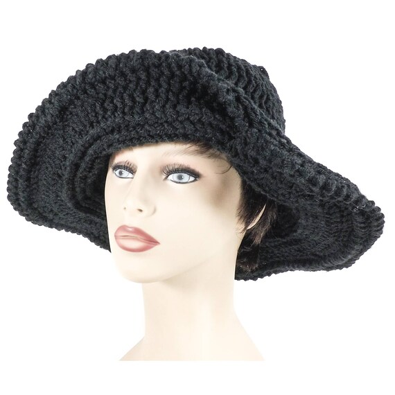 Frontier Steampunk Design Womens Crochet Cloche Hat With Etsy