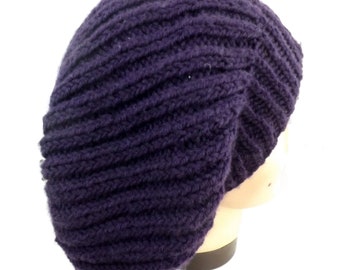 Mary Slouchy Beanie Knitting Pattern - Easy DIY Winter Hat, Stylish Ribbed Women's Accessory