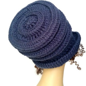 Crochet Hat for Dreads Pattern, Crochet Rasta Top Hat Bucket Hat Pattern with XXL Brim DIY Crochet Hat Instructions Dreadlocks Hat image 5