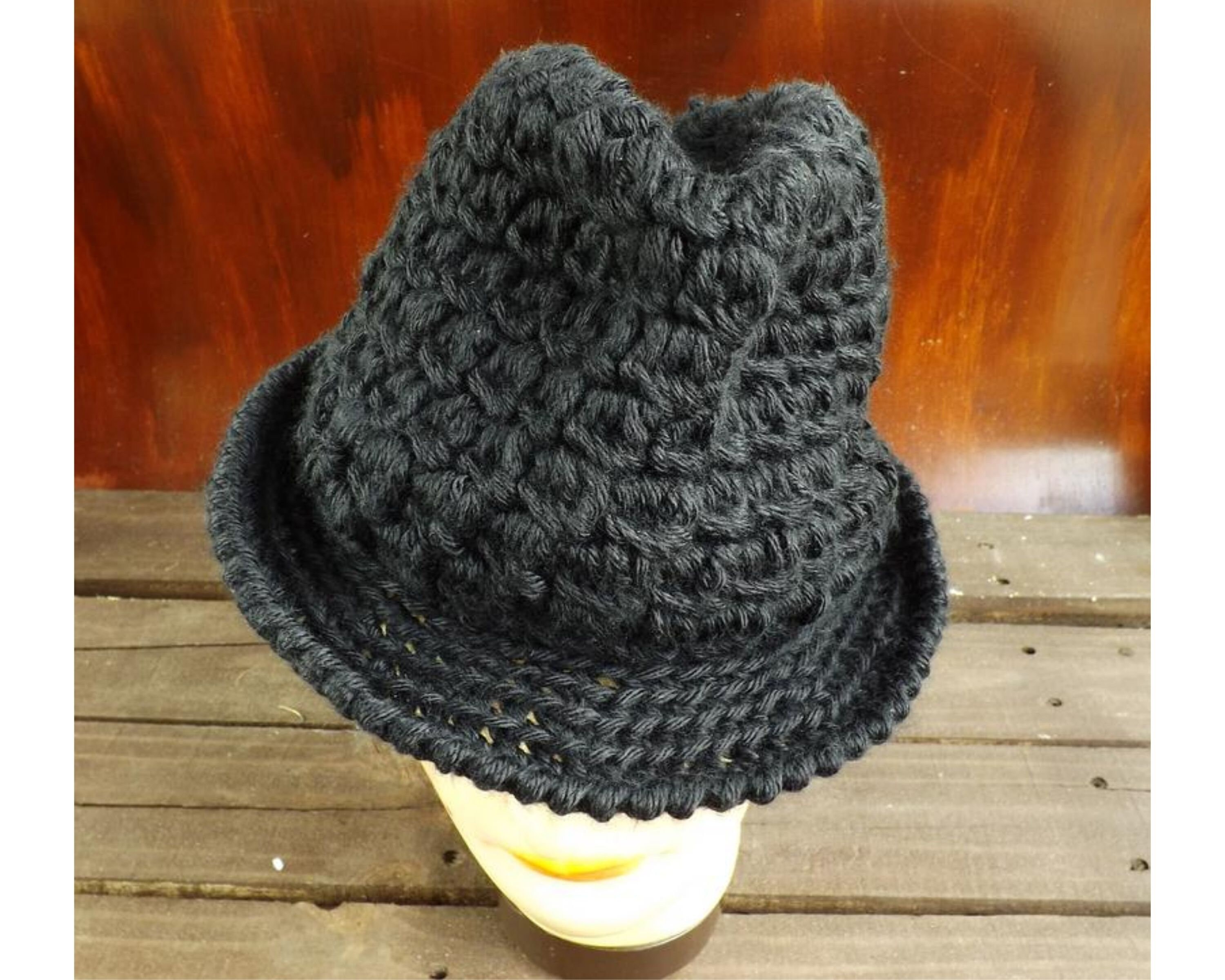 Crochet Andy Fedora Hat Pattern Wide 