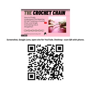 a qr code for the crochet chain