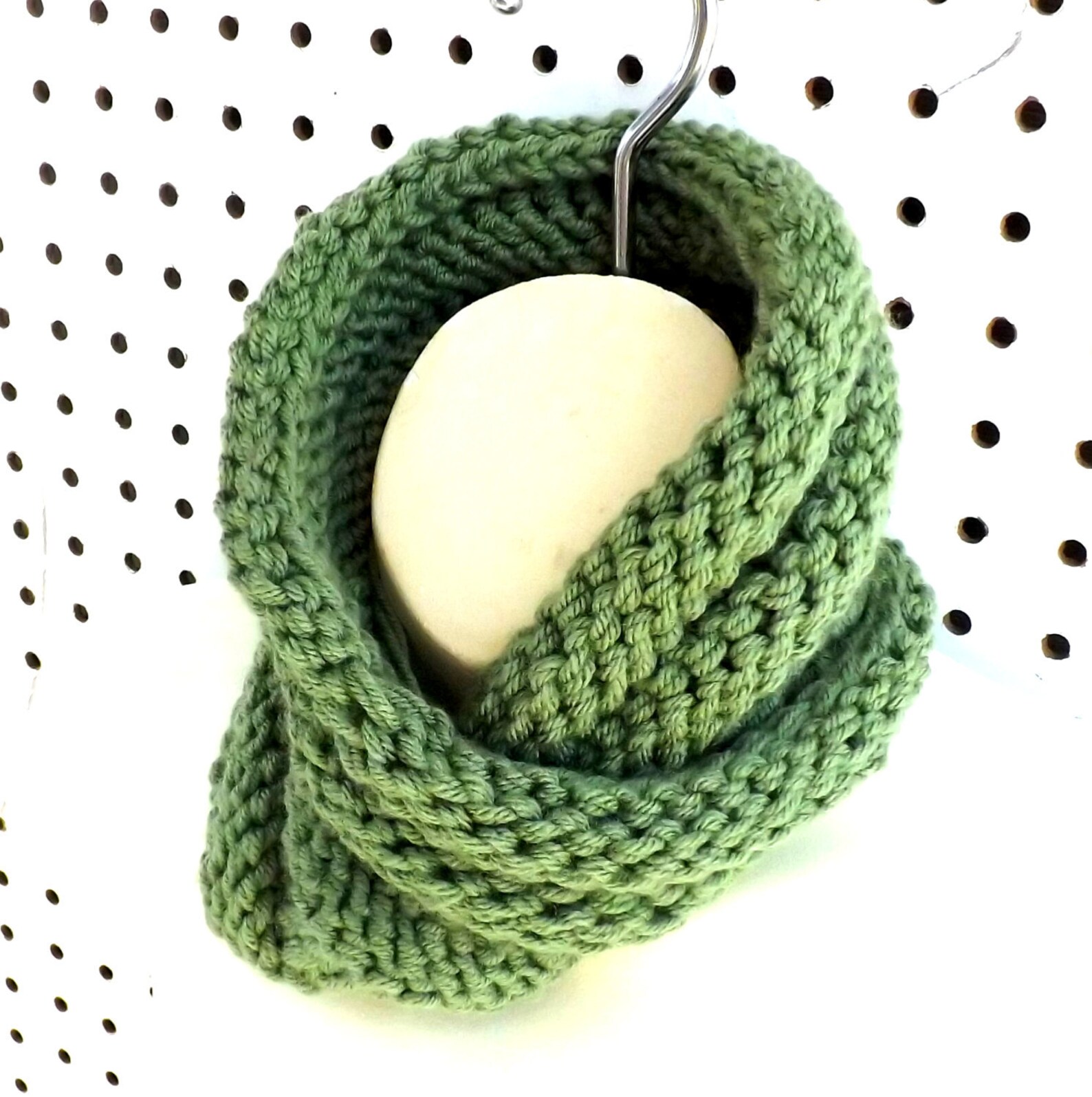 Infinity Scarf Knitting Pattern Using Size 13 Circular Etsy