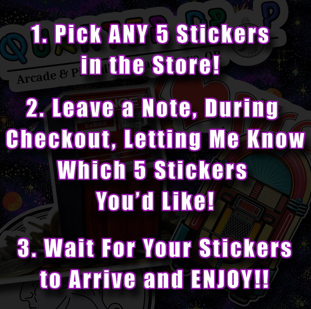 Pick ANY 5 Stickers (x5) Premium Die Cut High Gloss Vinyl Waterproof ...