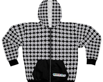 Official Quarter Drop Unisex Zip Hoodie (Black) with Quarter Print and Logo! (XS, S, M, L, XL, 2XL)