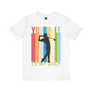 Zabawna koszulka golfowa - Twoja dziura to mój cel Koszulka z grafiką golfową - prezent dla miłośnika golfa