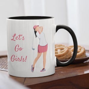 Let&#39;s Go Girls Coffee Mugs for Birthday 11oz Ceramic, Mom Golf Lover Mother Birthday Christmas Gifts for Her